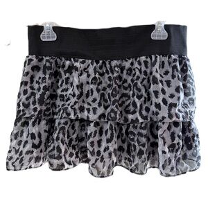 Wet Seal Black and Gray Bubble Mini Skirt